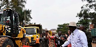 Museveni launches the first phase of the Kampala fly-over project that will reduce traffic jam Museveni launches the first phase of the Kampala fly-over project that will reduce traffic jam