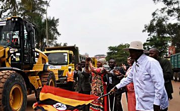 Museveni launches the first phase of the Kampala fly-over project that will reduce traffic jam Museveni launches the first phase of the Kampala fly-over project that will reduce traffic jam