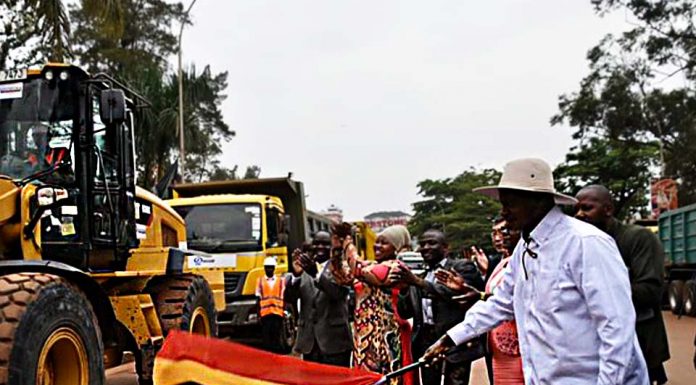 Museveni launches the first phase of the Kampala fly-over project that will reduce traffic jam Museveni launches the first phase of the Kampala fly-over project that will reduce traffic jam