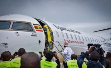 First Uganda CRJ900 Aircraft Arrives at Entebbe First Uganda CRJ900 Aircraft Arrives at Entebbe