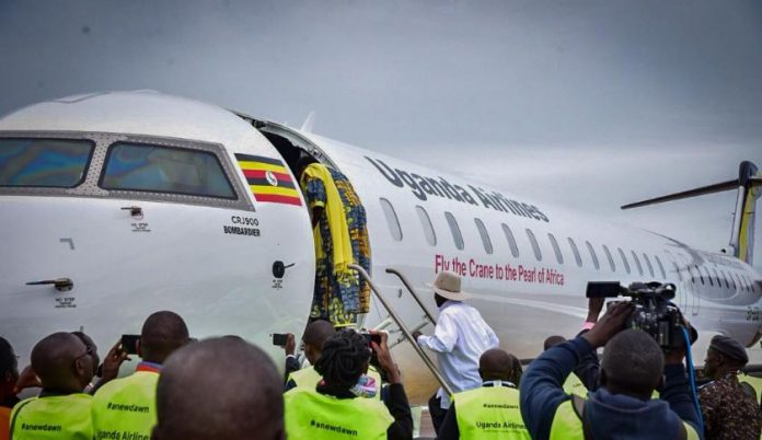 First Uganda CRJ900 Aircraft Arrives at Entebbe First Uganda CRJ900 Aircraft Arrives at Entebbe