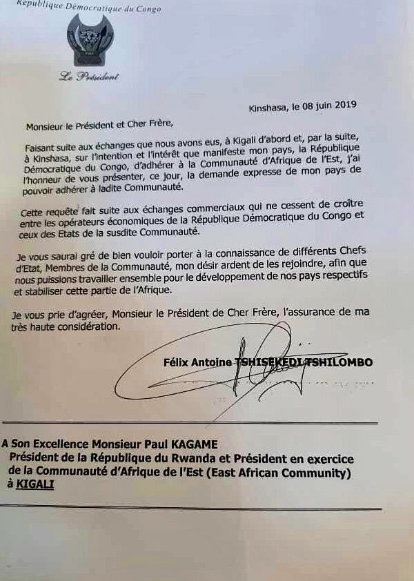 DRC showed interest to join the East African Community